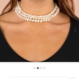 Adina Eden three strand pearl choker